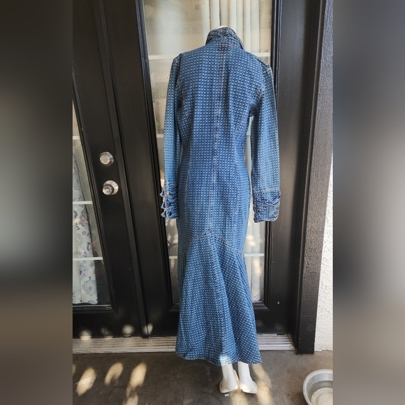 VERY RARE VINTAGE 70’s WESTERN JEAN DRESS - Picture 13 of 16